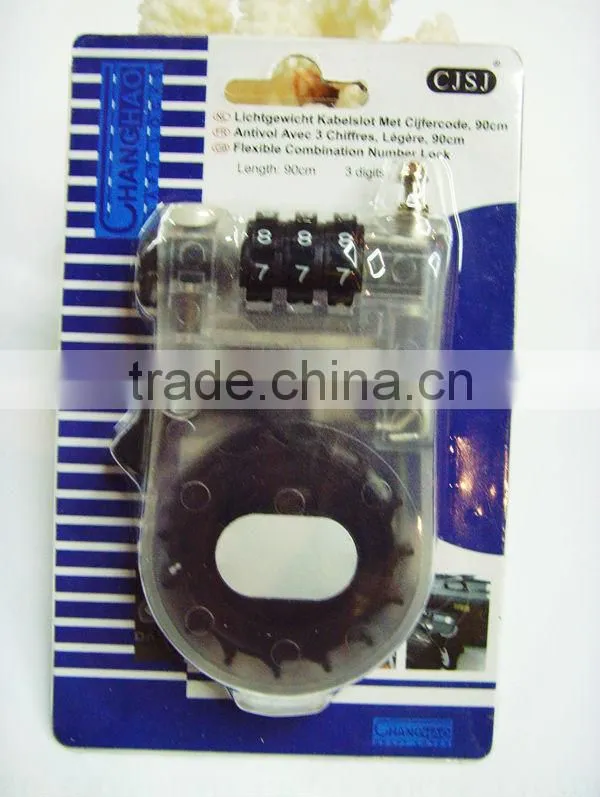 CH-31 Three digital Password keyless Notebook Lock with cable