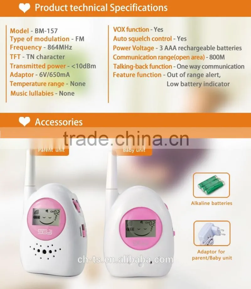 Wireless Walkie-talkie Baby Phone monitor