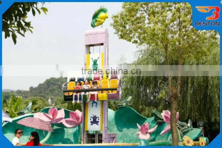 Funny playground kiddie rides amusement park machines jumping frog new design
