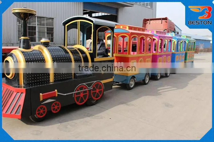 Wonderful amusement park electric trains backyard train used trackless train for sale