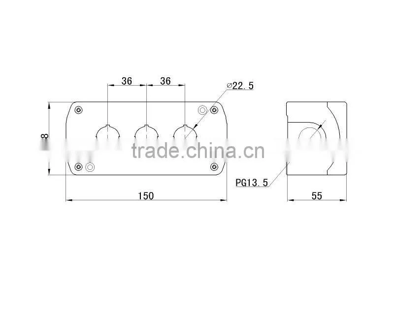 high quality new remote push button control switch box/controller series parts LAY5-NBOX