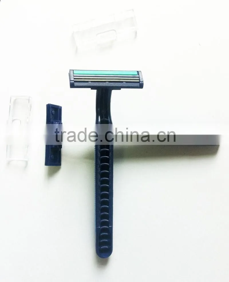 new rubber handle two blade disposable razor