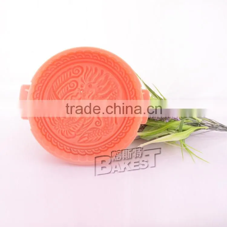 500-2 fenghuang design big plastic moon cake mold set for Chinese traditional food