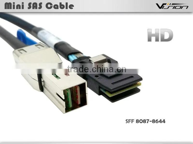 1m 28AWG Mini SAS SFF external 8087 to HD SFF 8644 12Gbps cable