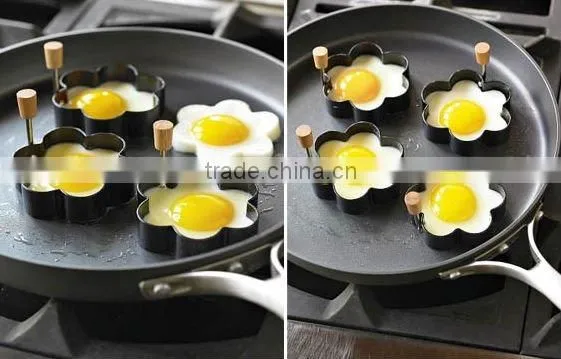 flower shape non stick silicone cooking egg ring