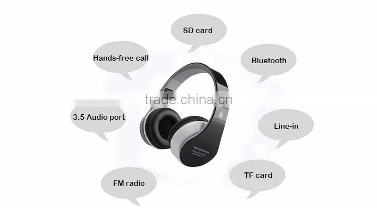Adjustable Foldable Hands-free bluetooth 3.0 wireless headphone Over-ear Stereo Headphone Earphone