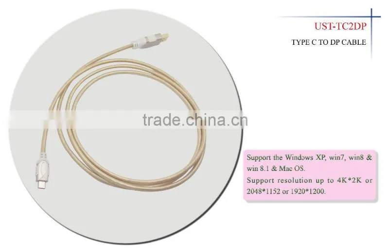 Hot USB3.1 Type C to DP port adapter connector for macbook cable