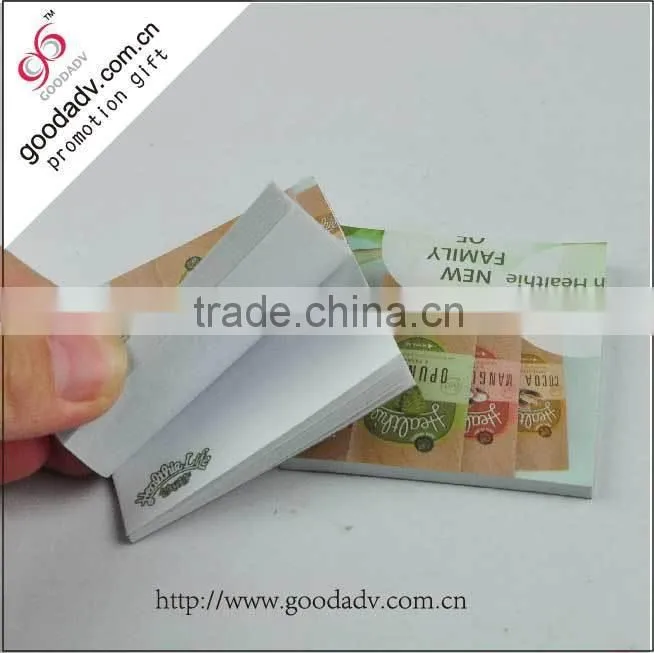 2015 mid-customized fashion gifts home decor cheap logo printed notepad sticky