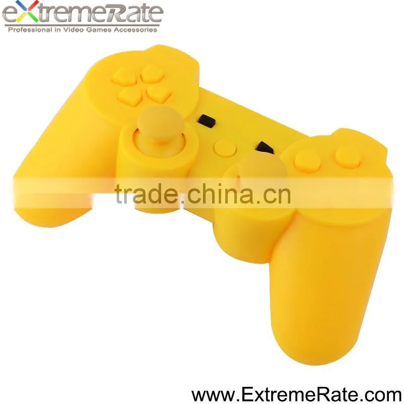 Soft touch yellow housing case for PS3 shell replacement