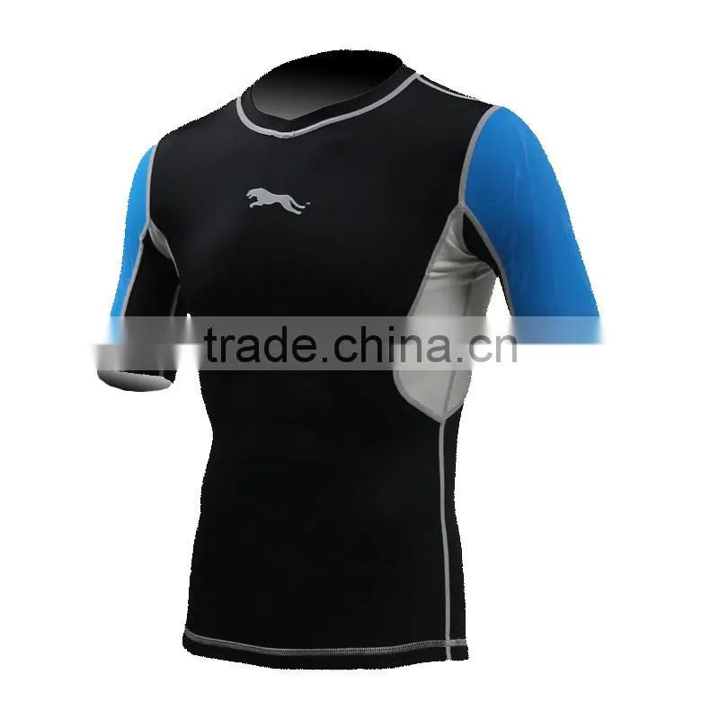 short sleeve rash guard for men, custom printed rash guard