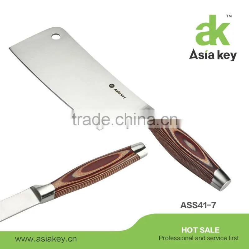 Sharp blade knife set for kitchen wooden handle acrylic block