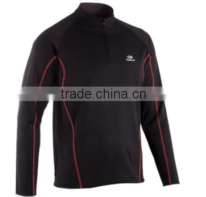 Mens Spring Autumn Long Sleeve Ruuning shirt Black