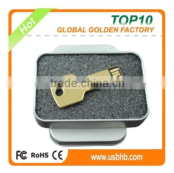 Metal key shaped usb flash drive for gifts