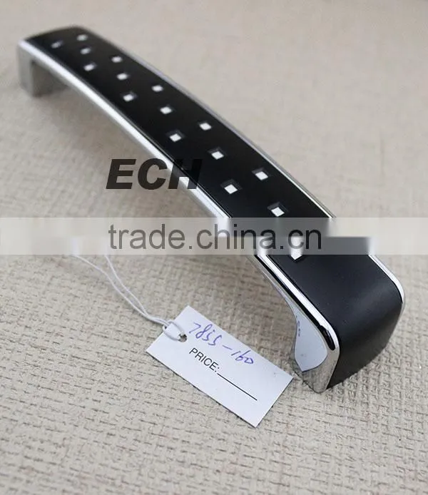 High quality Zinc ally and Alumium black sliding door handle