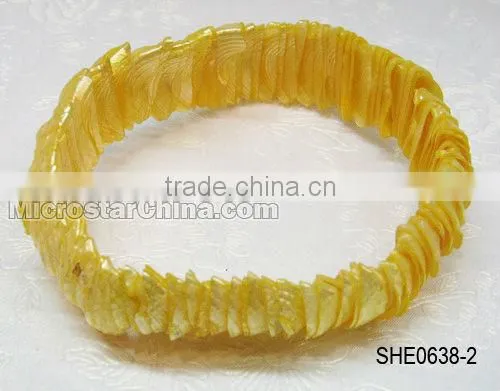 Homemade south sea shell paua shell bracelet