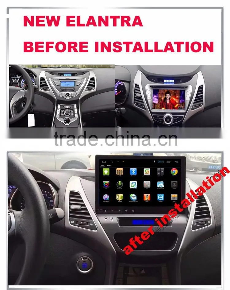 Bosstar Quad Core Android car vedio mp4 radio for hyundai NEW ELANTRA with wifi,bluetooth,16g inand IGO MAP