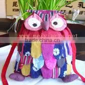 2014 Newly Trend Fashion cotton cute owl backpacks,kids backpacks(MEIIYI L0833)