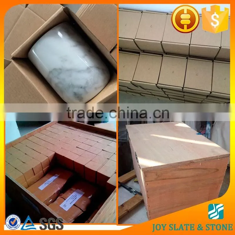 Natural marble candle cup chinese decoration