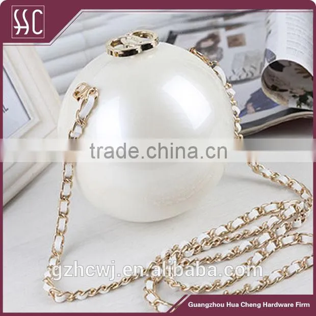 customized pearl ball shaped acrylic evening women's bag
