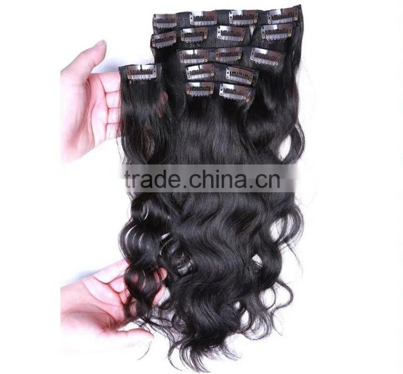 wholesale brazilian hair clip in hair extension natural hair extensions