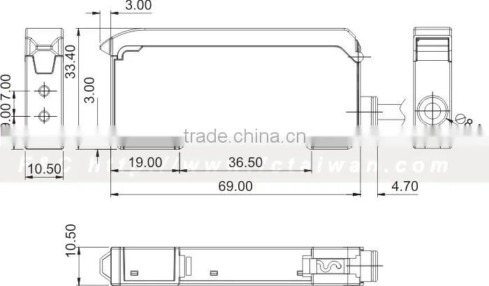 F&C FF-303 series Fiber Amplifier, digital panel, two color, three bit digital display