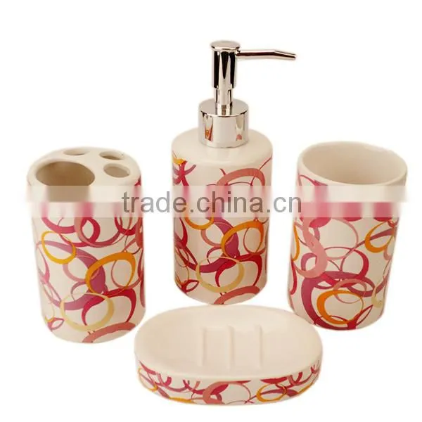 simple toothbrush holder ceramic bathroom set