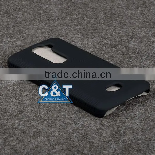 C&T Rubberized Kickstand Case Belt Clip Holster Combo For Lg L50