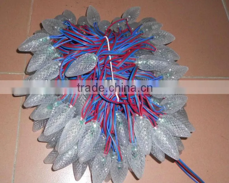 128 node LED pixel string ;DC12V input,IP68;TM1804IC;with C9 cover