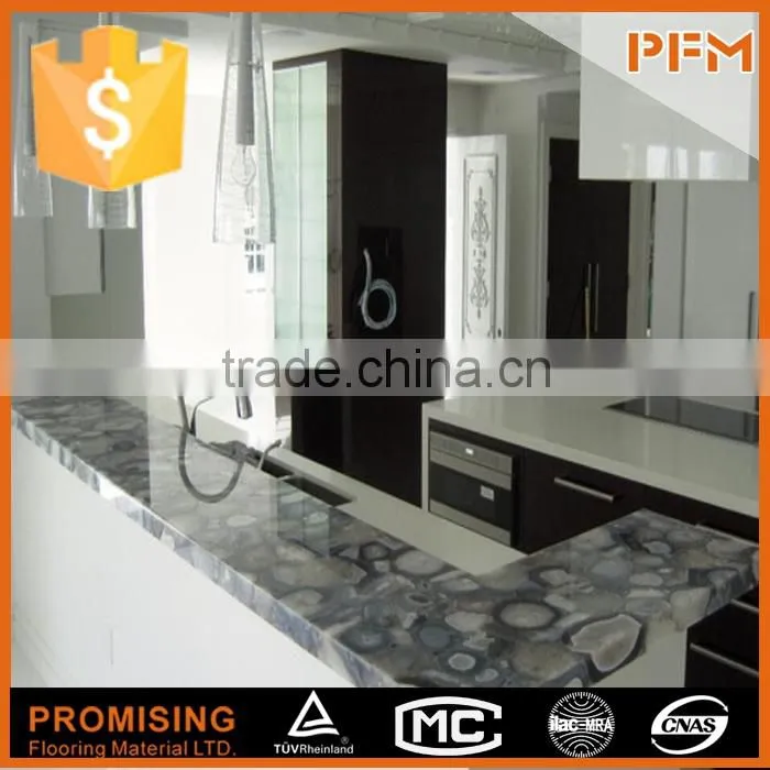 China best price u shape kitchen granite countertops red