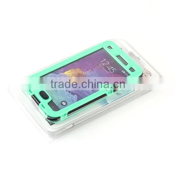 Waterproof Case Note 4 for Smartphones With Button Green
