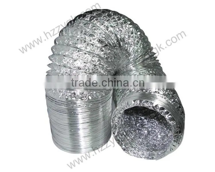 Fire Resistant Insulated Aluminum Foil Flexible Air Ventilation Duct / Flexible Heat Resistant Duct Hose