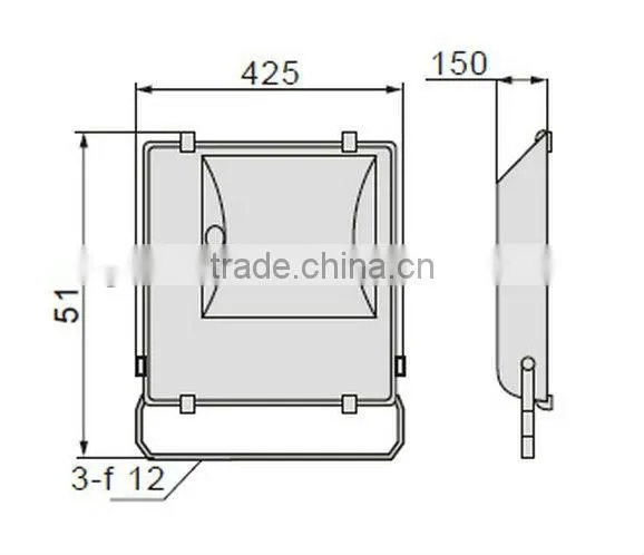 IP44 PIR Sensor Halogen Floodlight 500w DJ-H110