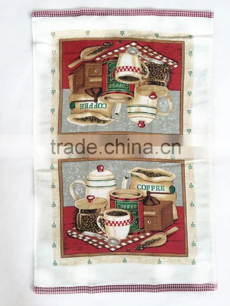 100% cotton kitchen textiles print tea towel with top luxury quality with dobby border alibaba china supplier wholesale ailbaba