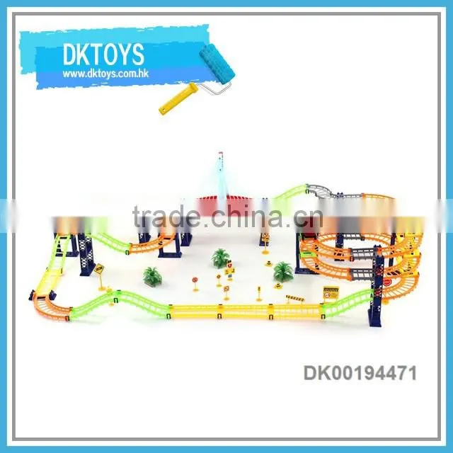 Super Winding Musical High Bridge Kids Toys Automatic Car Cycle Vision Highway