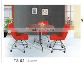 red color beauty salon chair with wheels AH-172