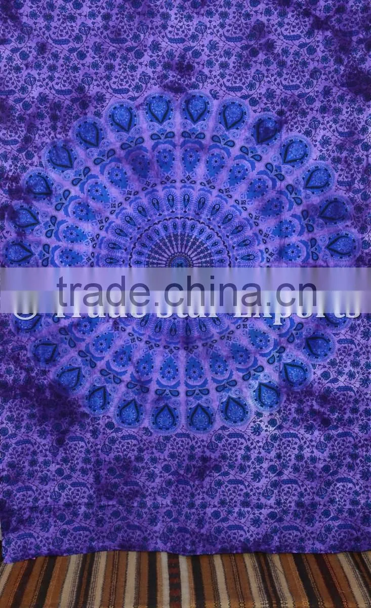 Twin Size Tie & Dye Indian Mandala Hippie Home Decor Wall Art Bohemian Wall Hanging Tapestry