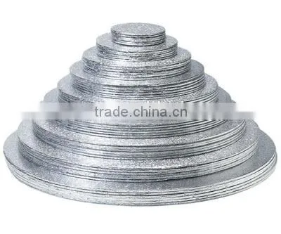 12" Round Silver Foil Cake Board