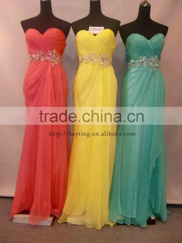 Sexy formal chiffon off shoulder bead evening dresses china