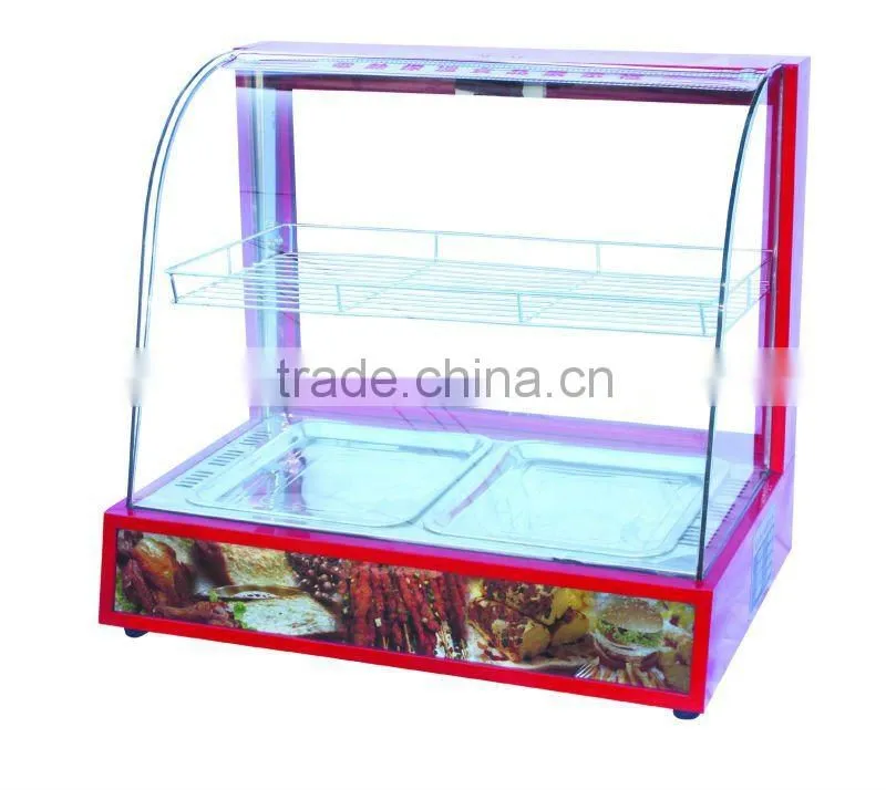 fashionable hot sale food warmer showcase