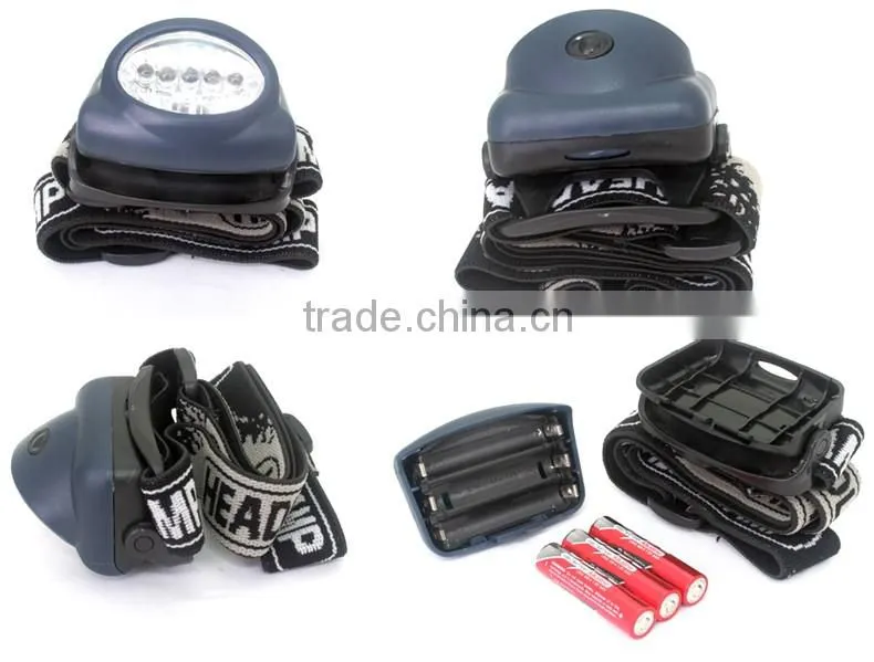 Super Bright 5LED Headlight Camping headlamp Outdoor Hiking 3+2 Red LED Head Torch