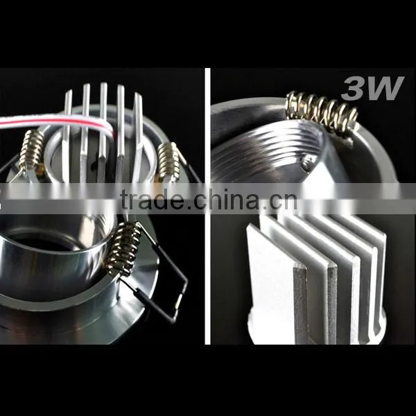 3*1W Aluminum LED Einbauspot quadratisch 3000K