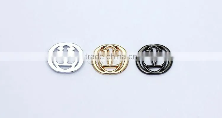 Beautiful shiny plating custom sewing metal badge for clothing