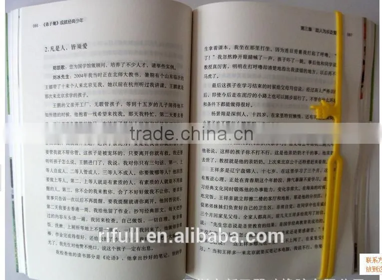 school supplier 3d silicone pointing finger bookmark