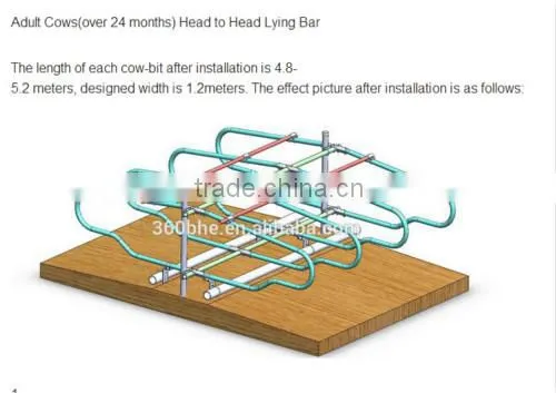 Cow lying bar, Cow lying bed, Cattle Bedrest