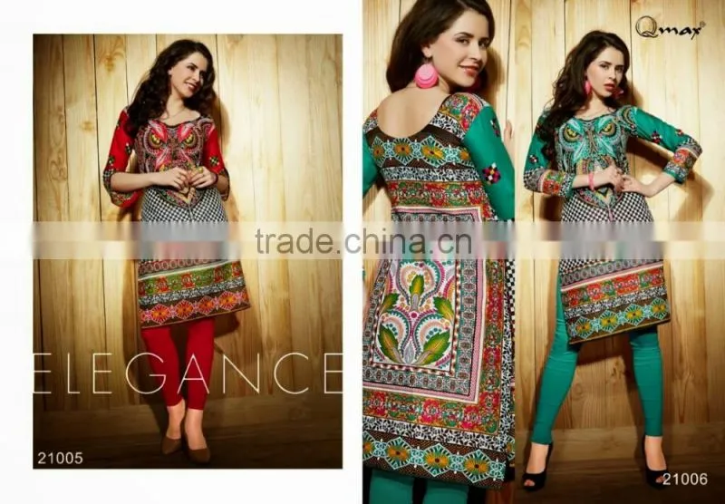 Indian Chikan Kurti Tunic Tops