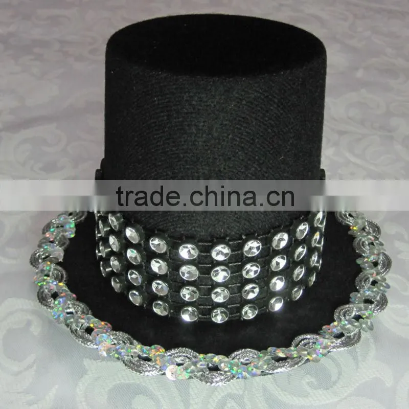 MYLOVE women party hair accessory black hat wholesale MLGM014
