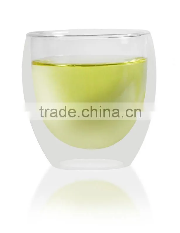borosilicate glass double layer tea cup