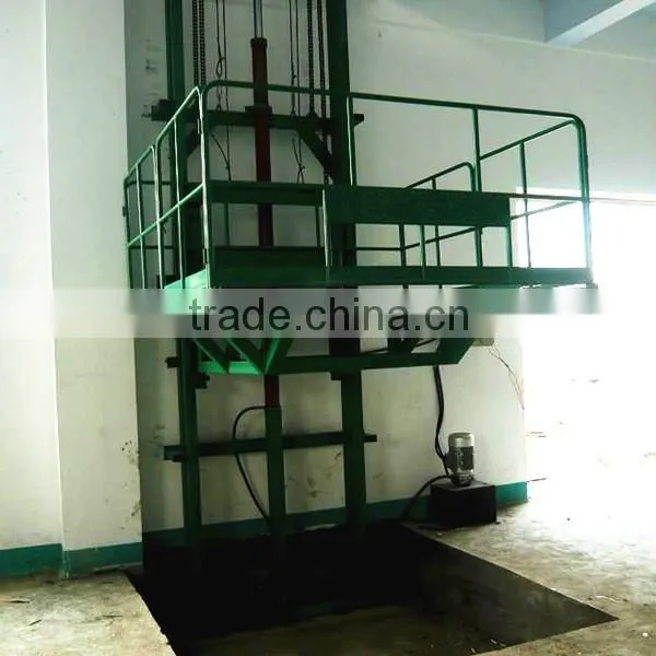 warehouse cargo hydraulic external platform lift