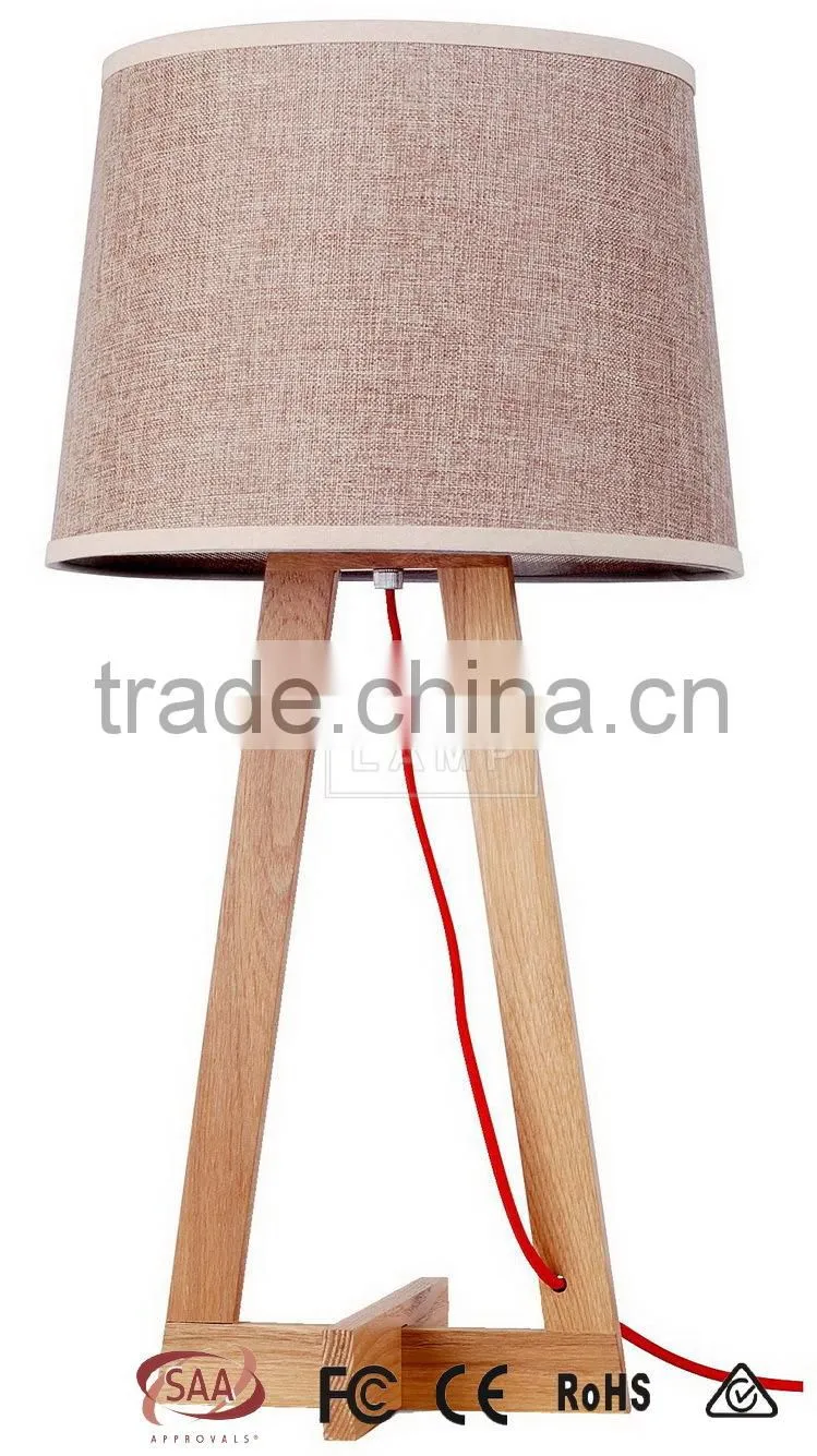 Manufacturer's Premium Retro Style Wooden Table Lamp Hotel Table Lamp Home Decor Desk Lamp