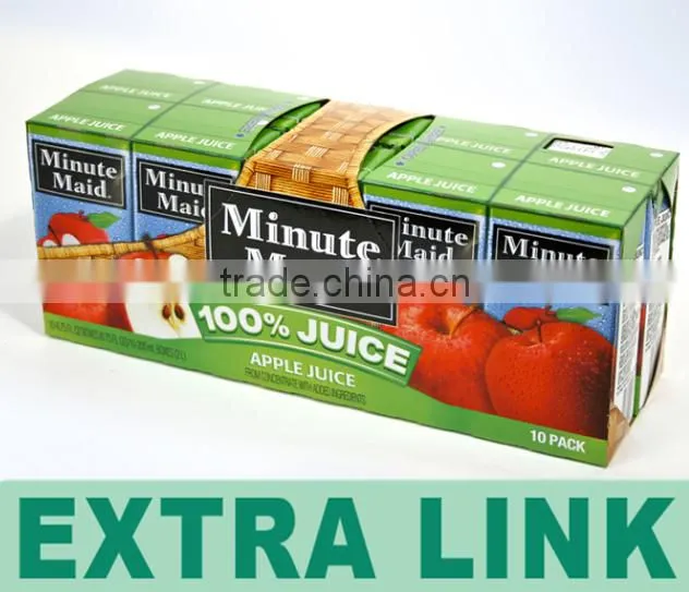 Wholesale Display Custom Design Recyclable Cardboard Juice Beverage Box